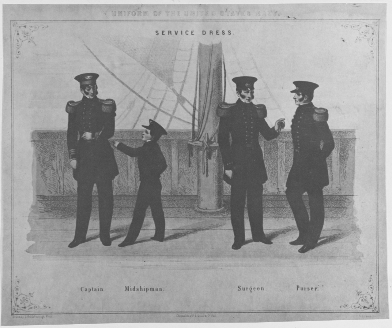 Uniforms of the United States Navy, 1852