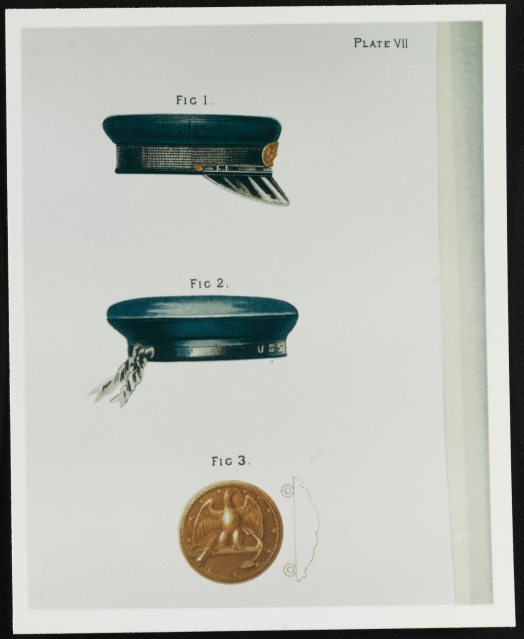 Hats and Caps for Petty Officers First Class. U.S. Naval Uniform Regulations 1886