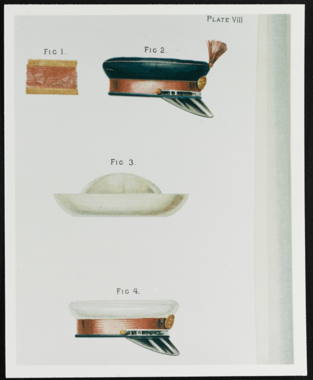 Hats and Caps. U.S. Naval Uniform Regulations 1886