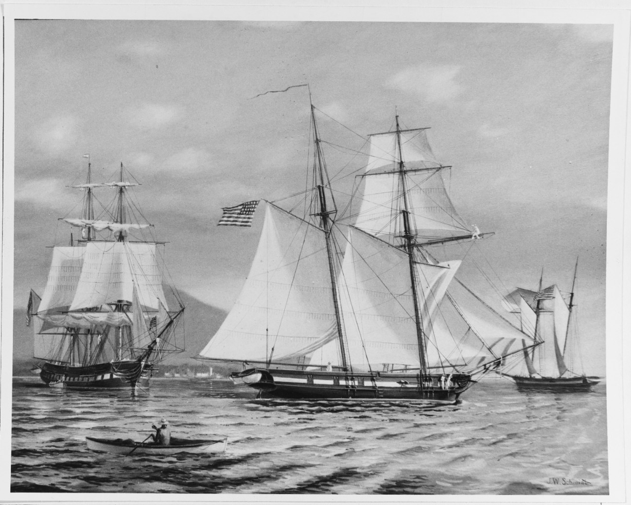 "Fajardo Incident" (East coast of Puerto Rico), 14 November 1824. Frigate JOHN ADAMS, and schooners GRAMPUS and BEAGLE