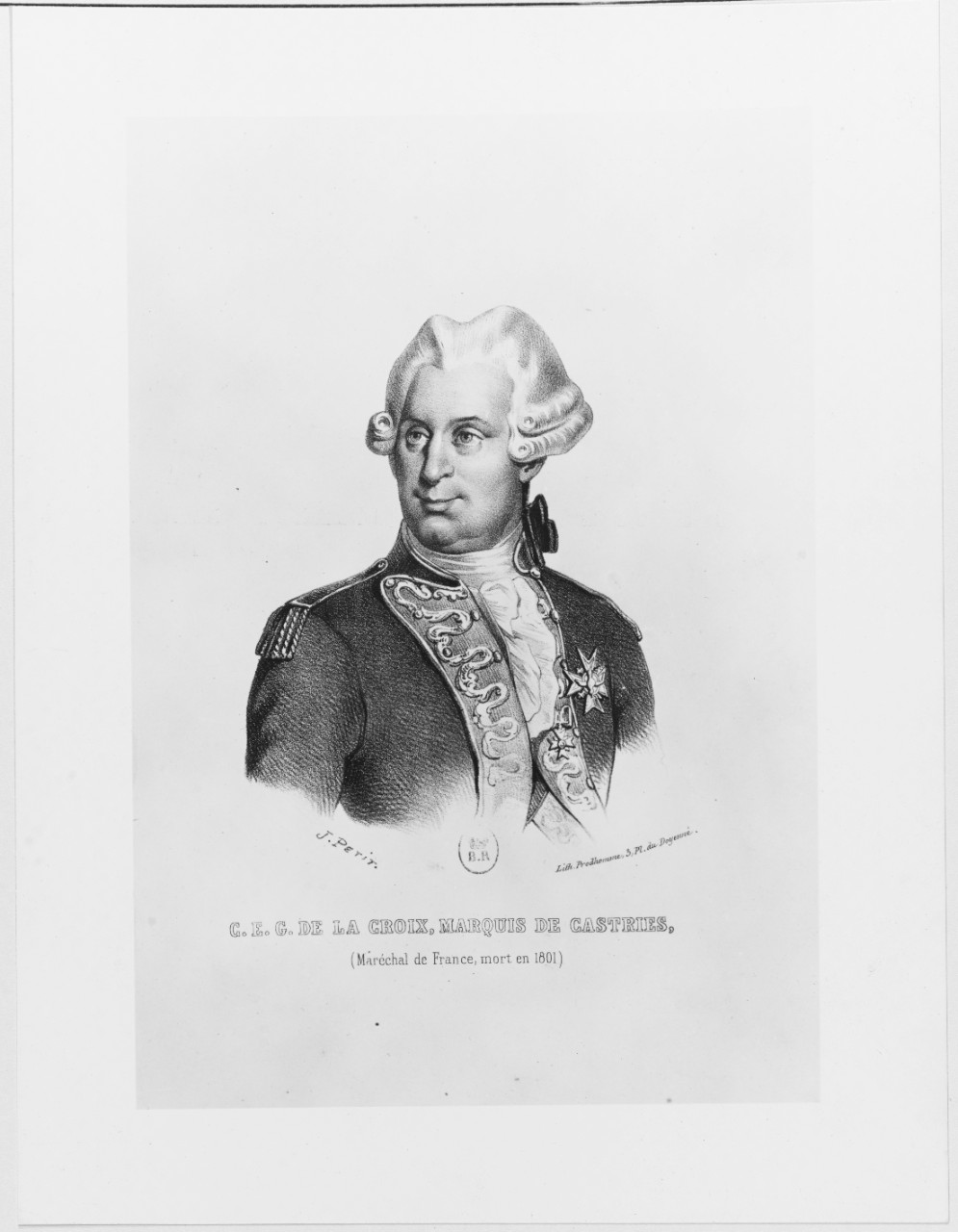 Portrait of C.E.G. De La Croix, Marquis De Castries, Marechal de France
