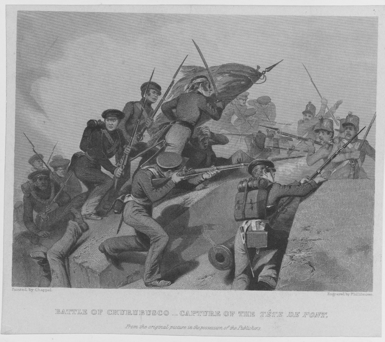 Battle of Churubusco. Capture of the Tete De Pont