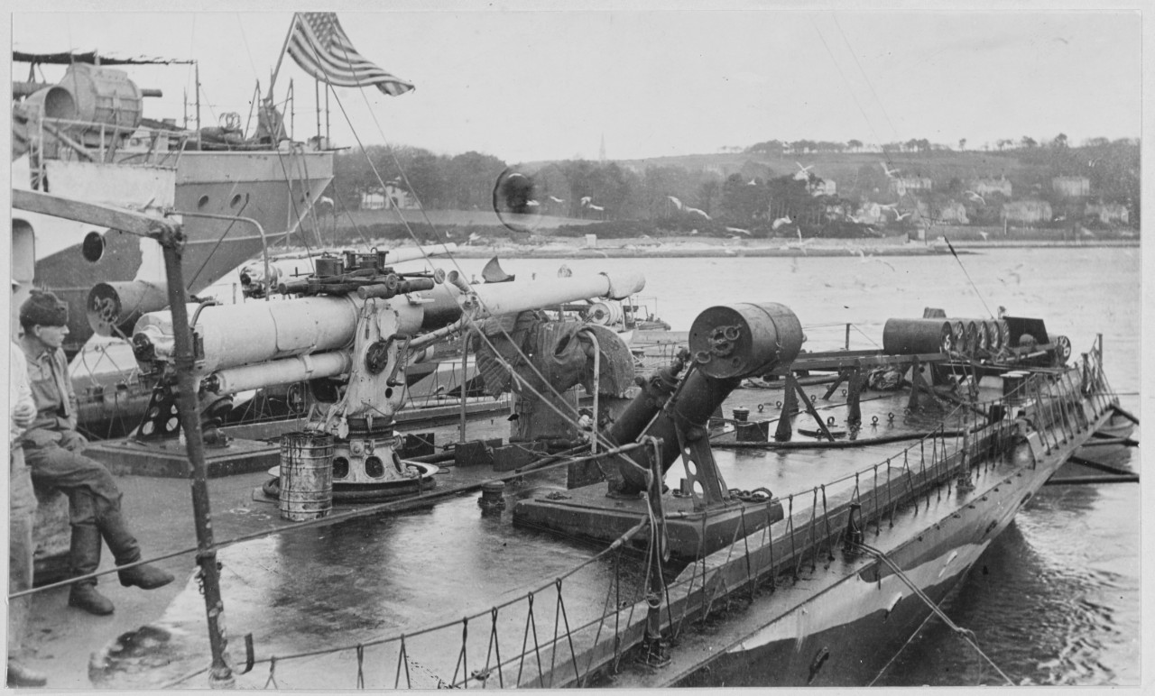 Load of TNT Depth Charges on deck of one of U.S. warships