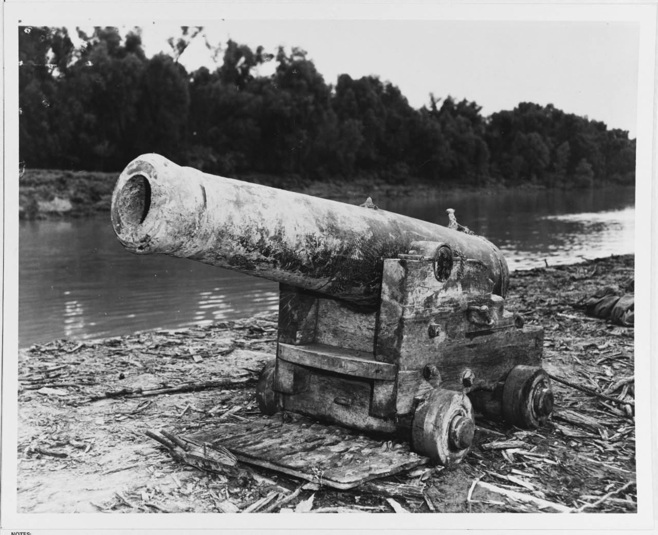 8 Inch Gun, Union Gunboat CAIRO salvaged in Yazoo River