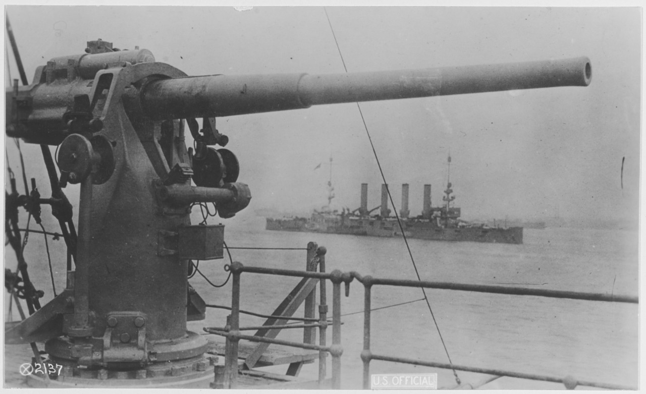 3 inch gun on American transport which carried U.S. Marines to France
