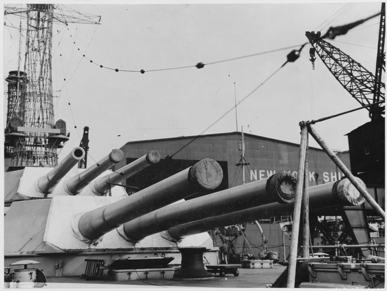 Six of the USS IDAHO, 14 inch 50 caliber guns, June 24, 1919