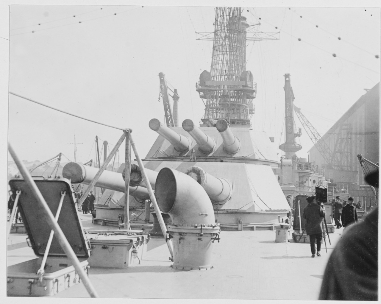 Guns on the USS IDAHO, New York Shipbuilding Corporation, Camden, New Jersey