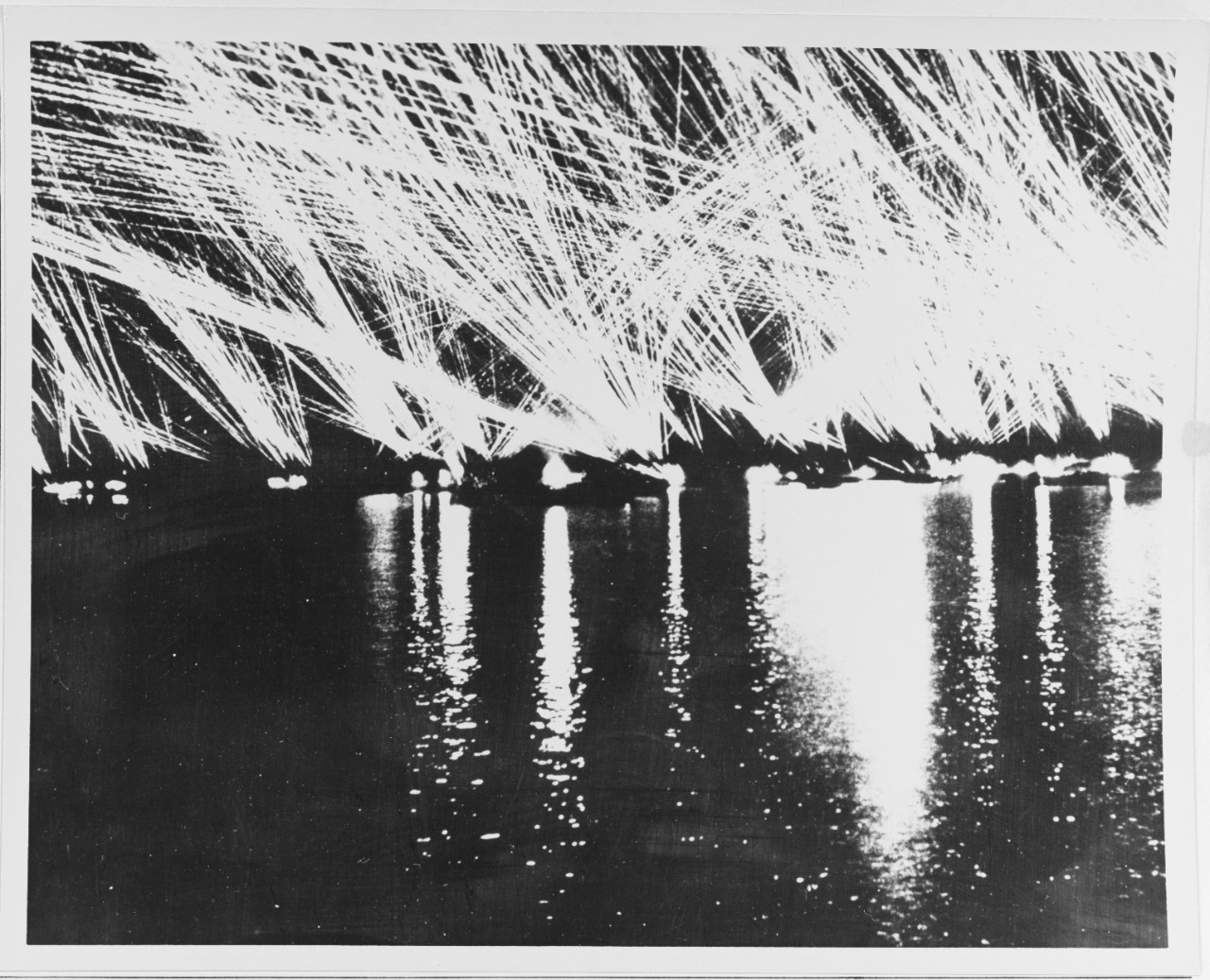Anti-aircraft Fire Bizerte Harbor, Mid 1943