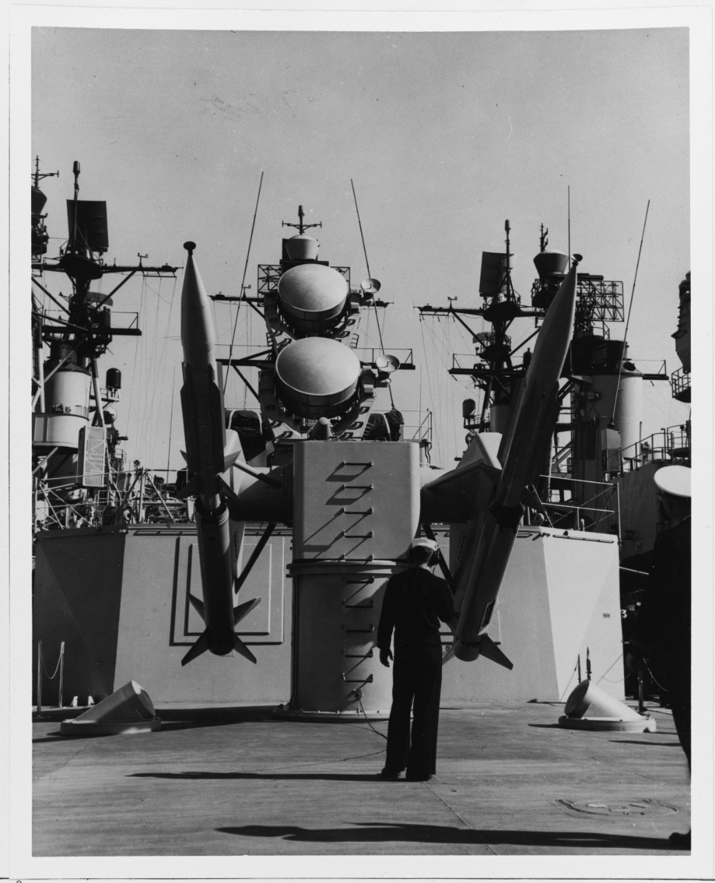 Terrier Missile aboard DLG's tied up at San Diego Harbor, California. 5/19/1961