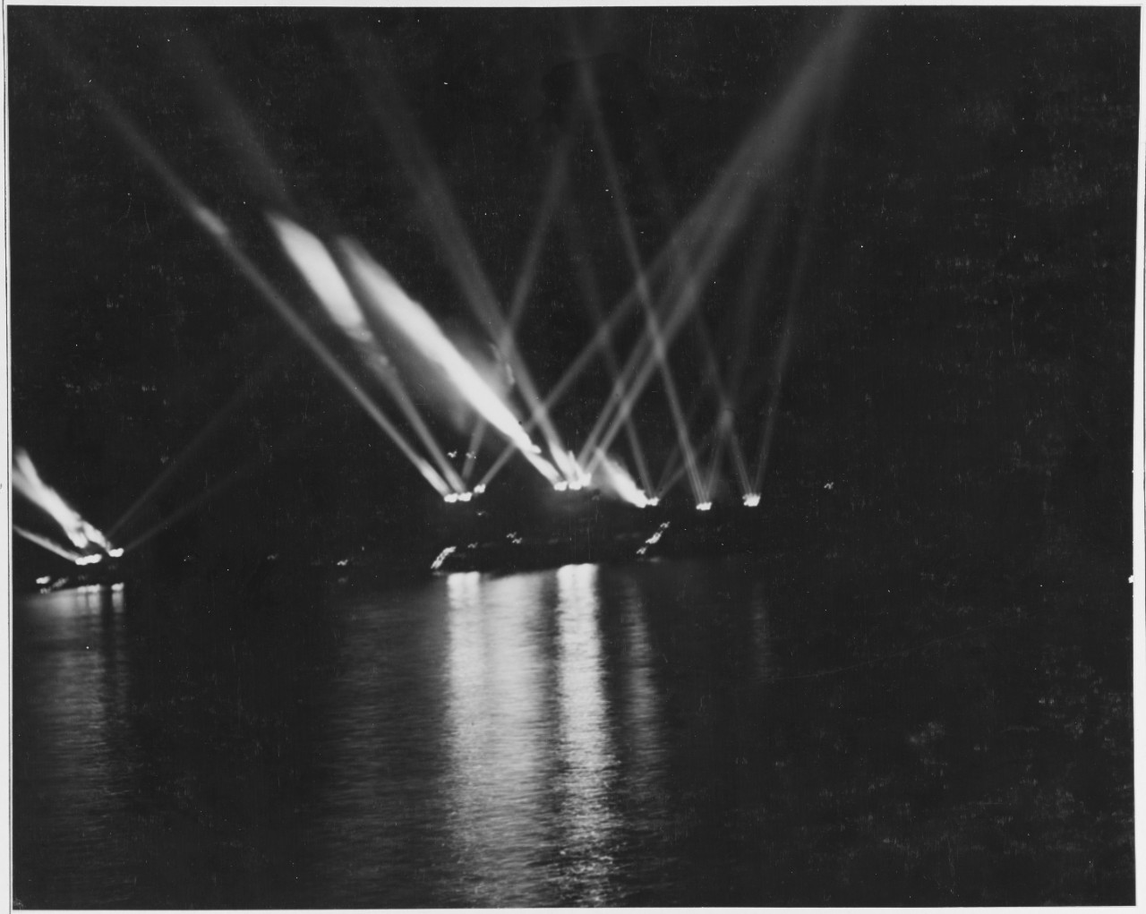 Searchlights probably at Guantanamo Bay, Cuba, 1921