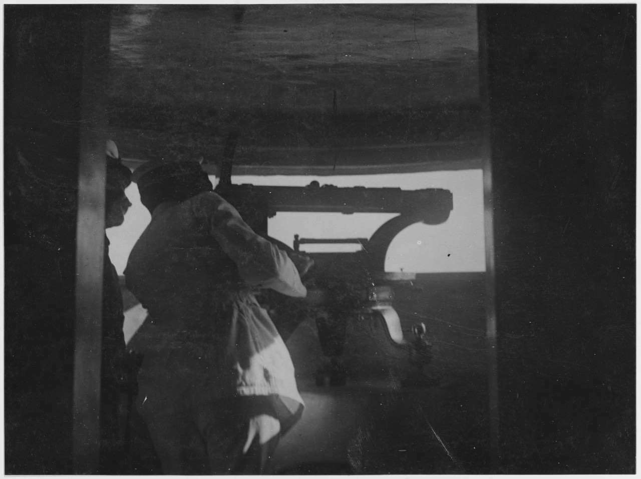 Range finding in an armored turret of a coastal battery.