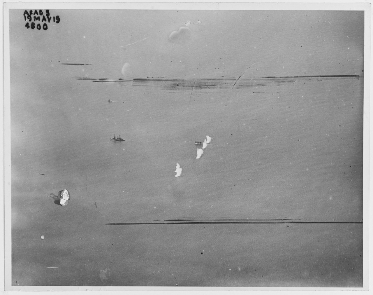 Battleship Force. May 19, 1919. Salvo 12, Long Range Spotting Practice.