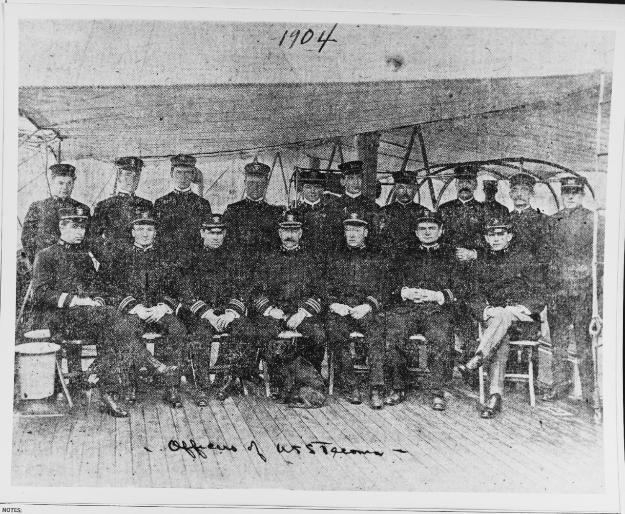 Officers of USS TECOMA, 1904