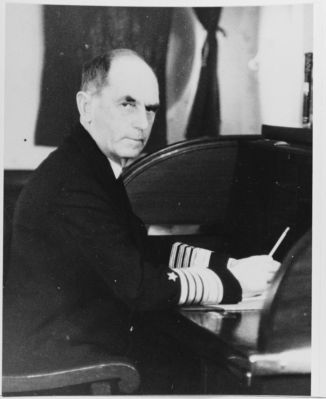 ADM Leahy as Commander battle forces, U.S. Fleet. Flagship USS CALIFORNIA Dec, 1936.