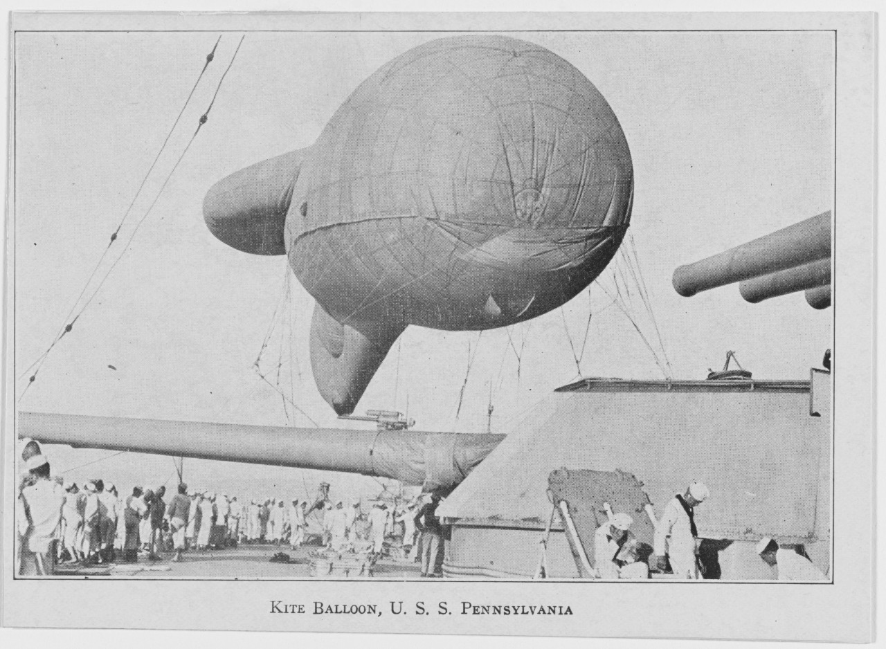 USS PENNSYLVANIA (BB-38), kite balloon