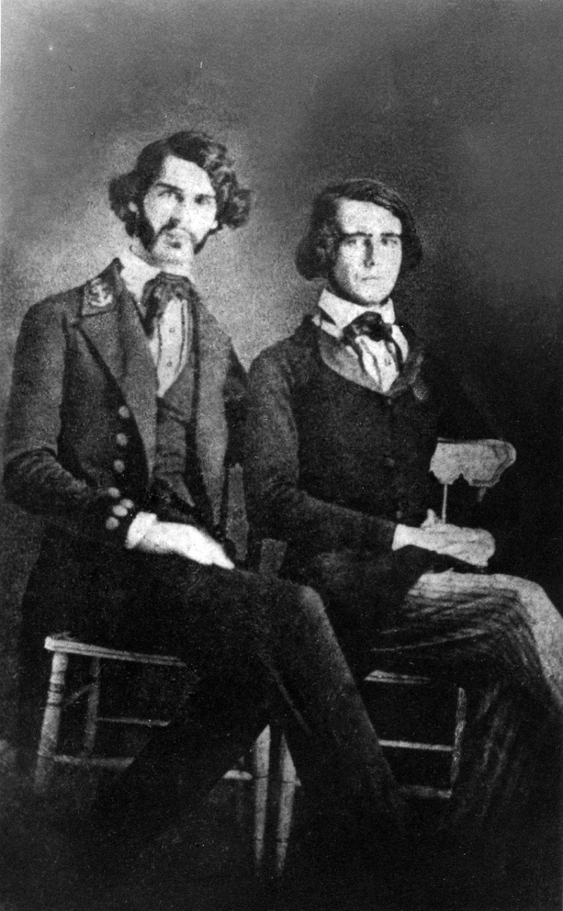 Passed Midshipman John Stuart (on left) (1822-1853)