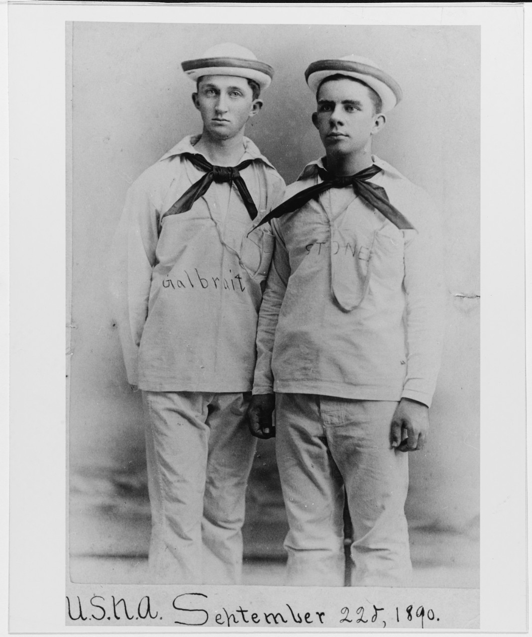 Midshipmen Gilbert S. Galbraith and Raymond Stone