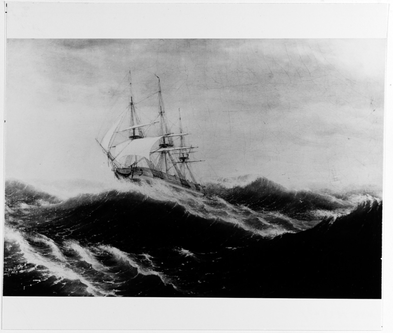 Ship OHIO in a storm