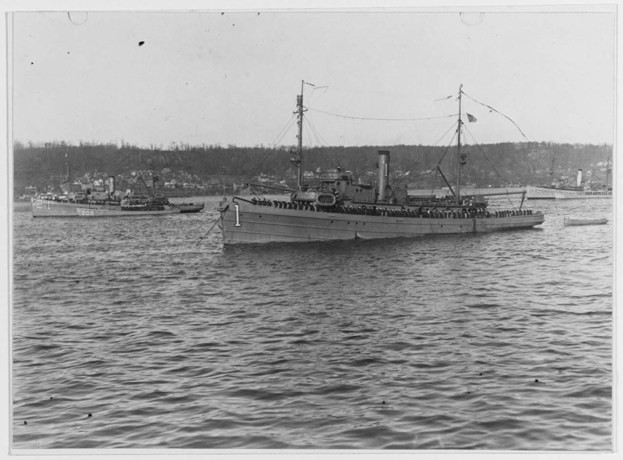 Photo #: NH 44903  Review of the Atlantic Fleet Minesweeping Squadron, November 1919