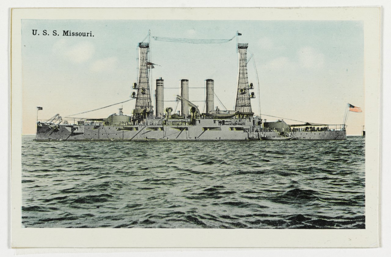 USS MISSOURI (BB-11), circa 1910-1913. 
