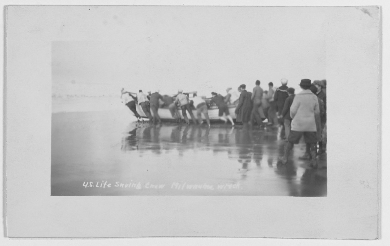 Photo #: NH 46159  Stranding of USS Milwaukee, 13 January 1917