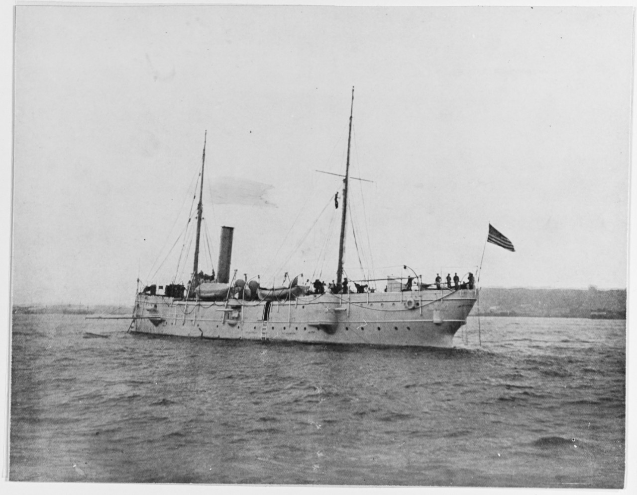 Half-tone photo of USS MACHIAS (PG-5), circa 1897.