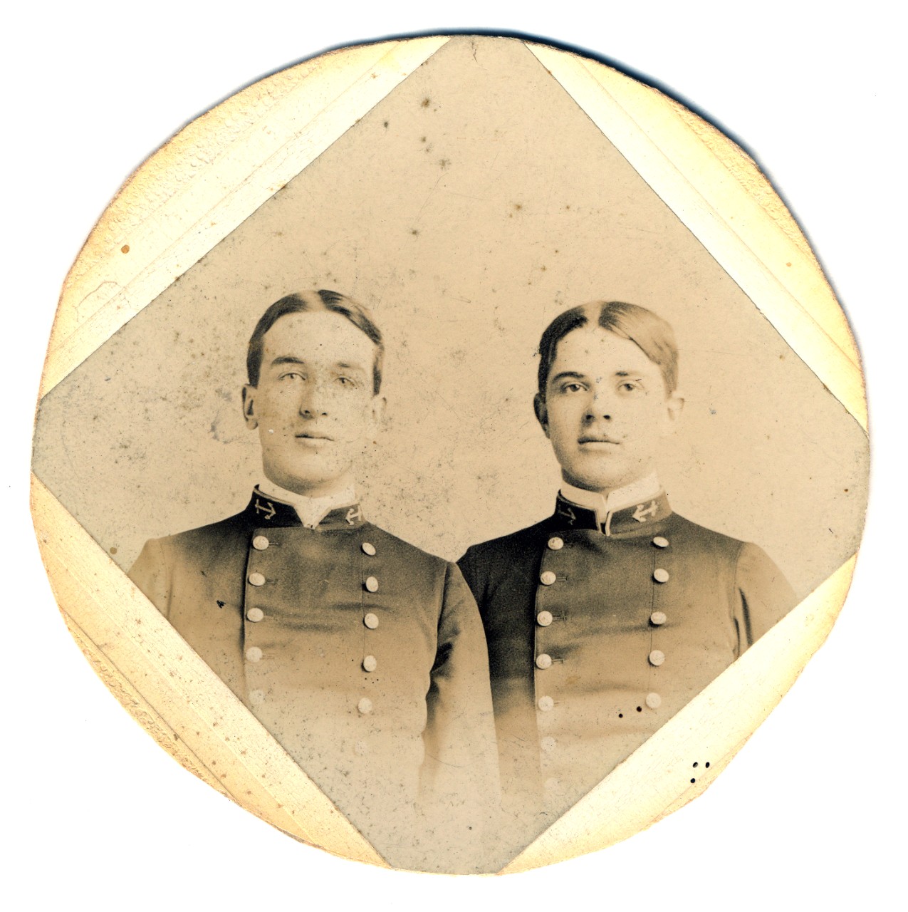 Naval Cadets Ralph Earle and Dudley Knox, taken at the United States Naval Academy, circa 1894.