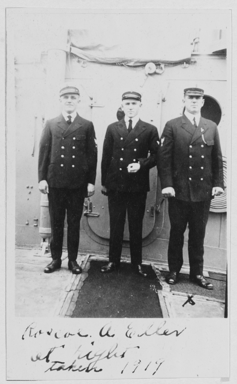 Chief Gunner's Mate Roscoe A. Eller, USN (on right)
