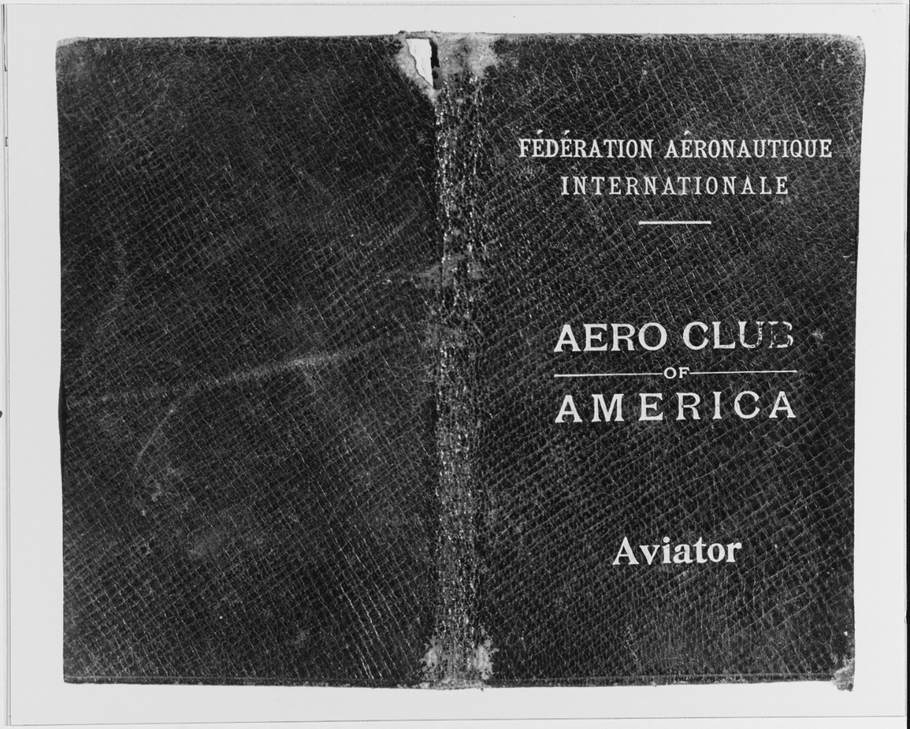Cover of Aero Club of America Certificate