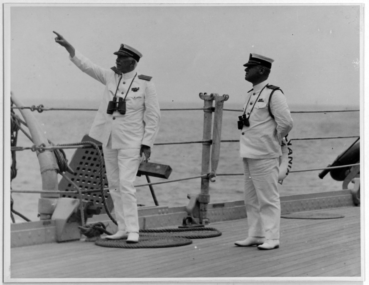 NH 50211 Rear Admiral Hilary P. Jones, USN, (left), with Captain Frank ...