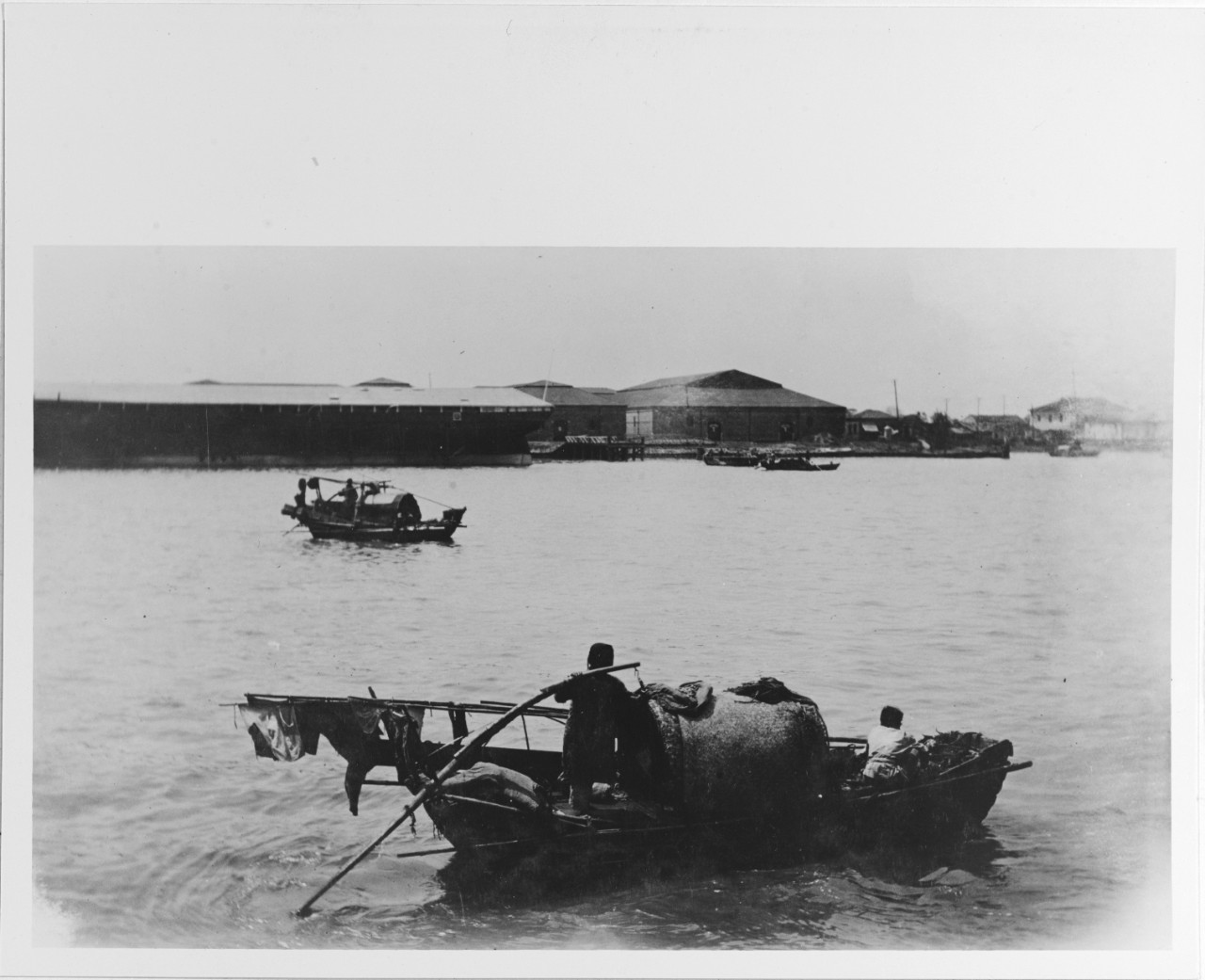 View of a Sampan in Whangpoo River, circa 1912