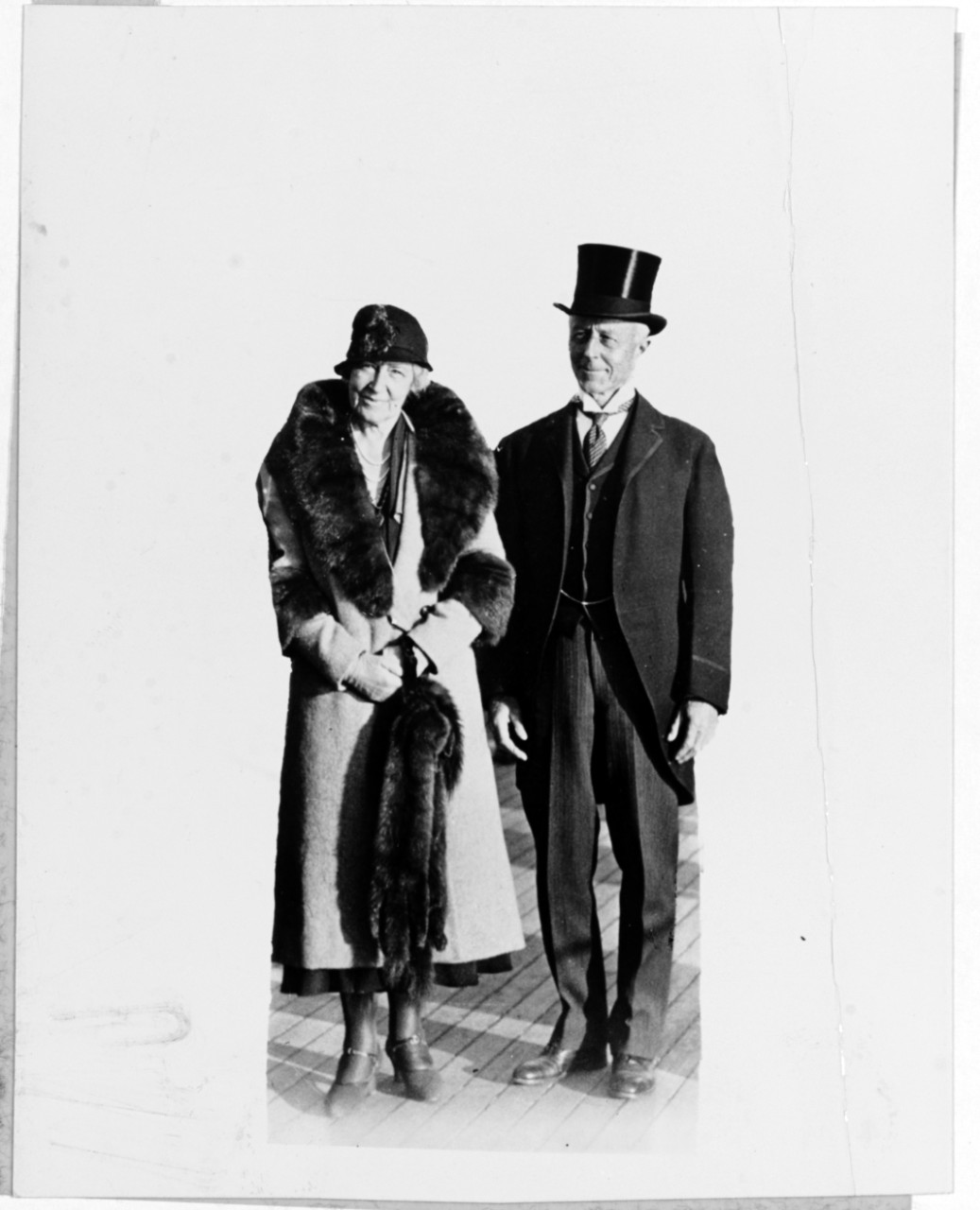 Secretary of the Navy C.F. Adams and Mrs. Adams