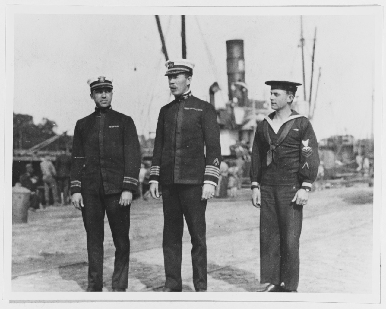 Lieutenant Frederick M. Sears, MC USN, with Captain David C. Hanrahan, USN