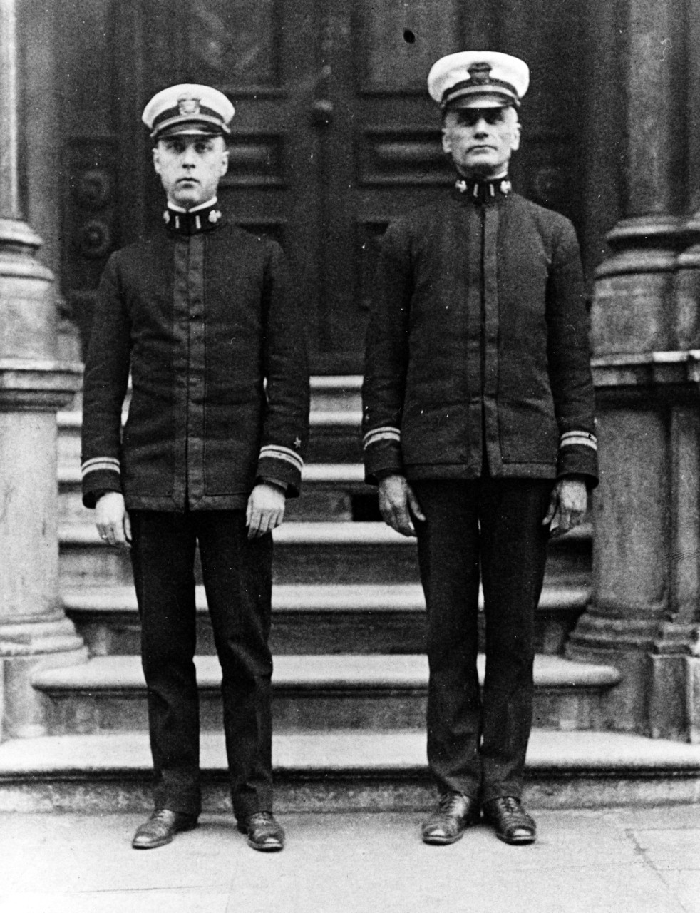 Lieutenant Lawrence S. Stevens, USNRF and Lieutenant  P. B. Whelply, USNRF