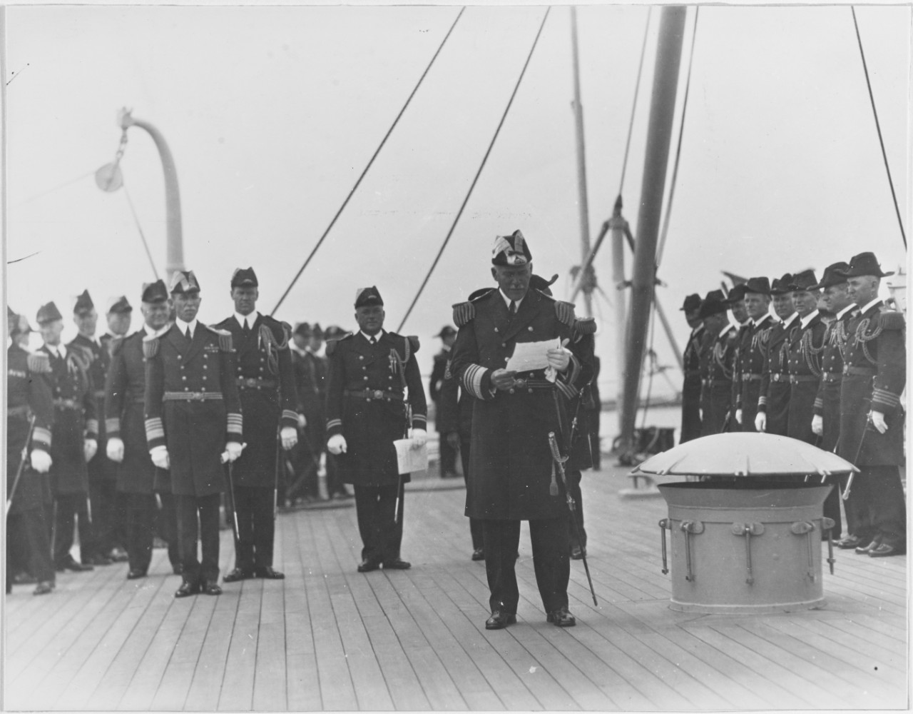 Admiral William V. Pratt, USN (front, right center)