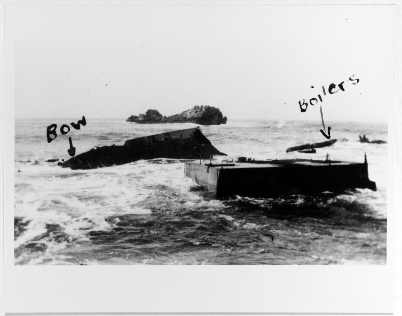 Photo #: NH 55098  Honda Point disaster, September 1923