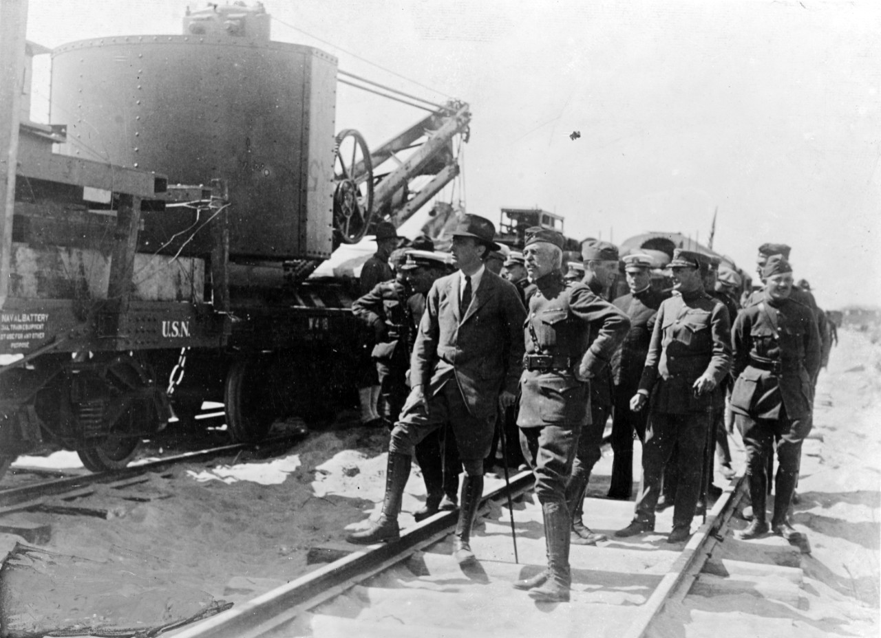 Naval Railway Battery, Monrovia, France, 1918.