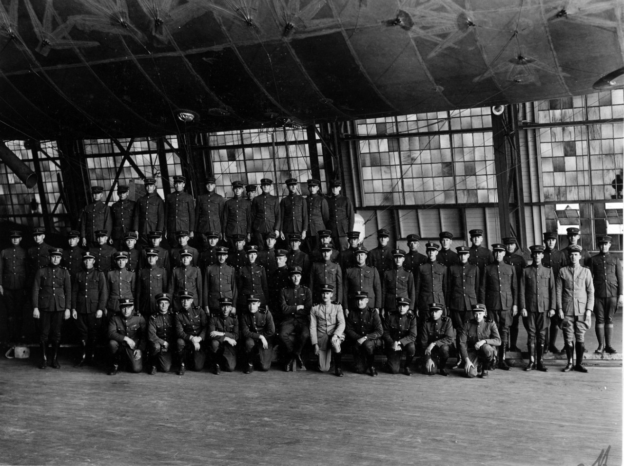Blimp officers and students