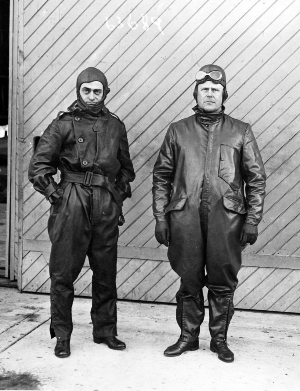 Lieutenant Elmer F. Stone, U. S. C. G. and Commander Holden C. Richardson,  USN.