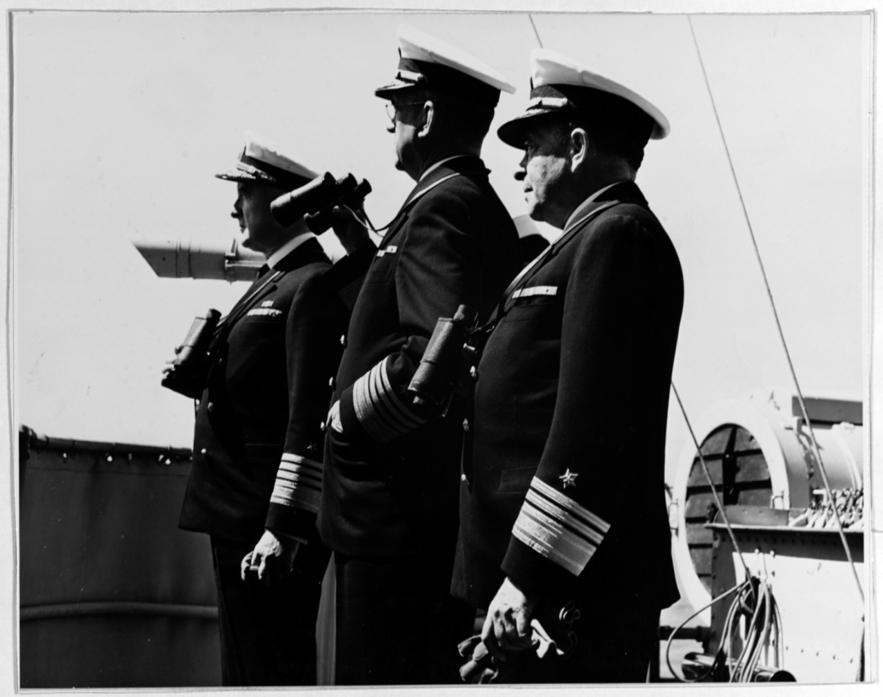 Admiral Charles P. Snyder, Admiral James O. Richardson, and Vice Admiral William S. Pye