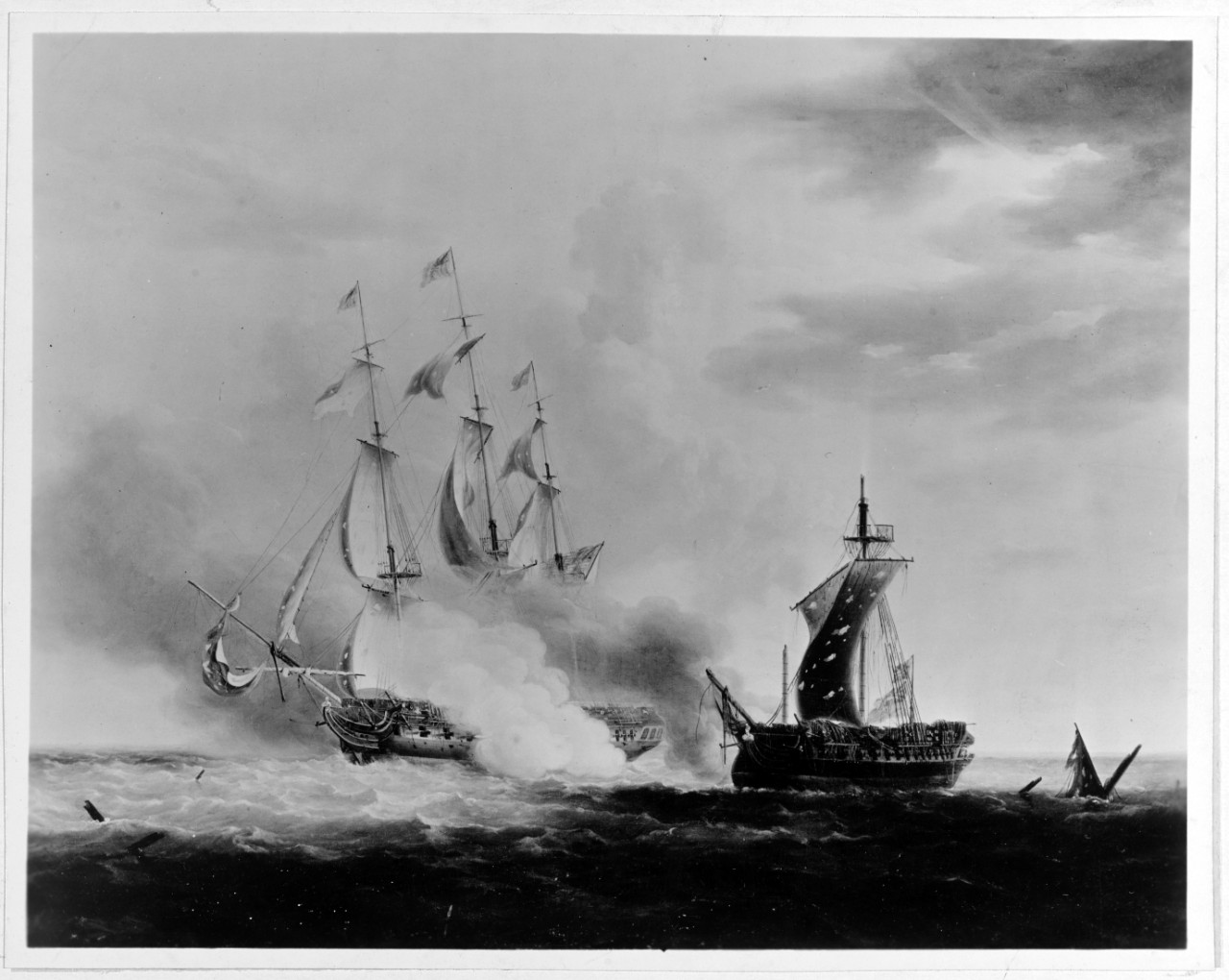 Photo #: NH 55414  U.S. Frigate Constitution defeats HMS Java, off the coast of Brazil, 29 December 1812