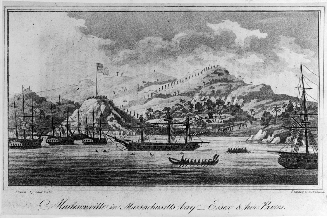 U.S.S. ESSEX and her prizes at Nukuhiva, Marquesas, November-December 1813
