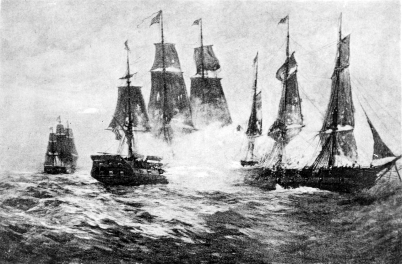 USS CONSTITUTION Capturing the British Ships HMS CYANE and LEVANT
