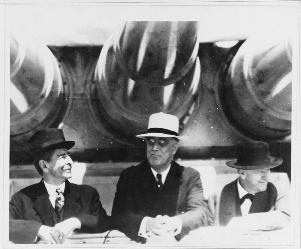 Honorable Claue A. Swanson, Secretary of Navy; President Franklin D. Roosevelt; Honorable Josephus Daniels, Ambassador to Mexico,