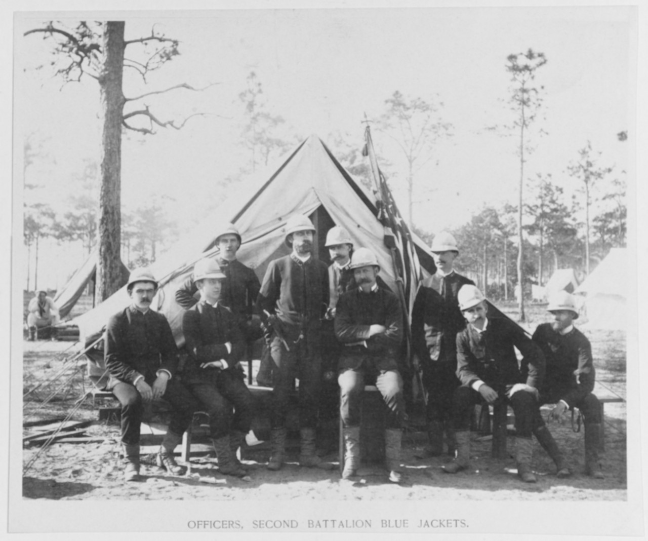 Photo #: NH 57918  North Atlantic Squadron Encampment, at Camp Osceola, Magnolia Bluff, Pensacola, Florida, April 1888.