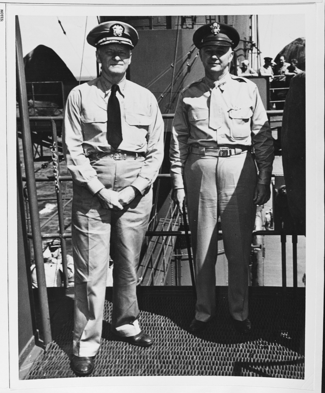 Admiral Chester W. Nimitz (CinCPac-POA) and Lt. Gen. D. C. Emmons, USN.