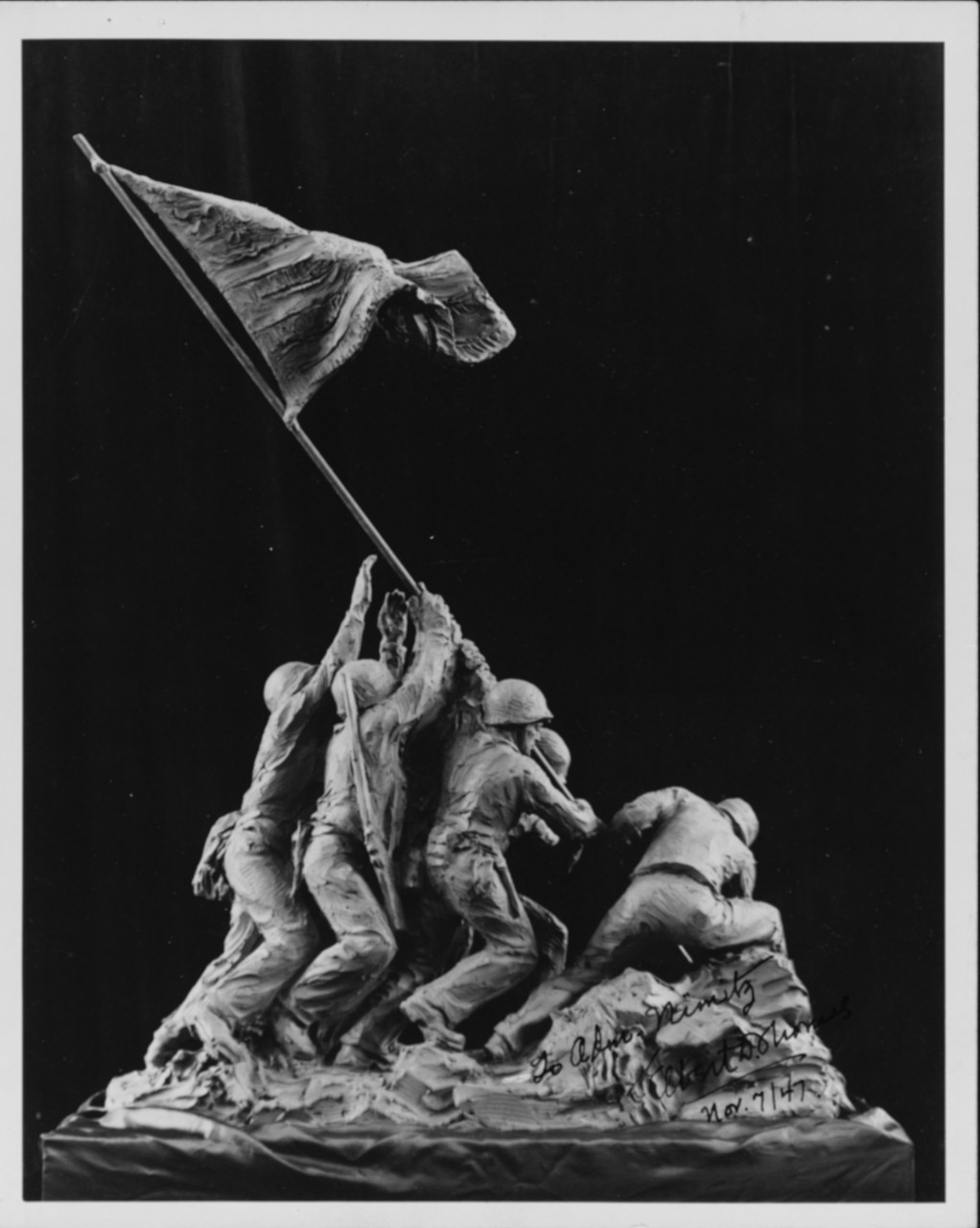 Photo #: NH 58162  Proposed Iwo Jima Statue