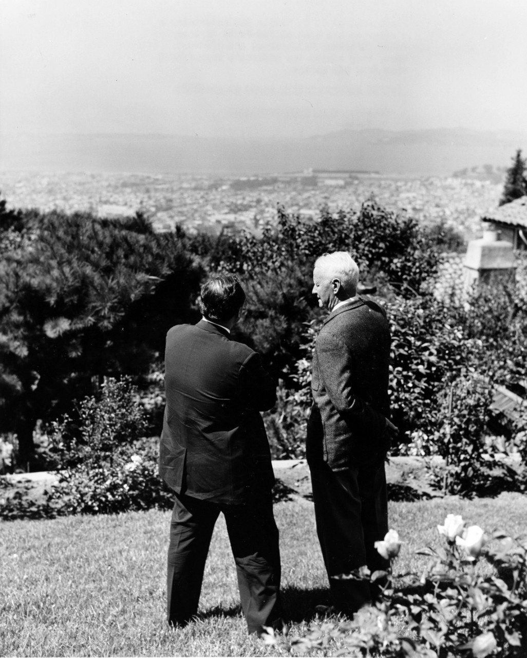 Nimitz and Visitor in Yard