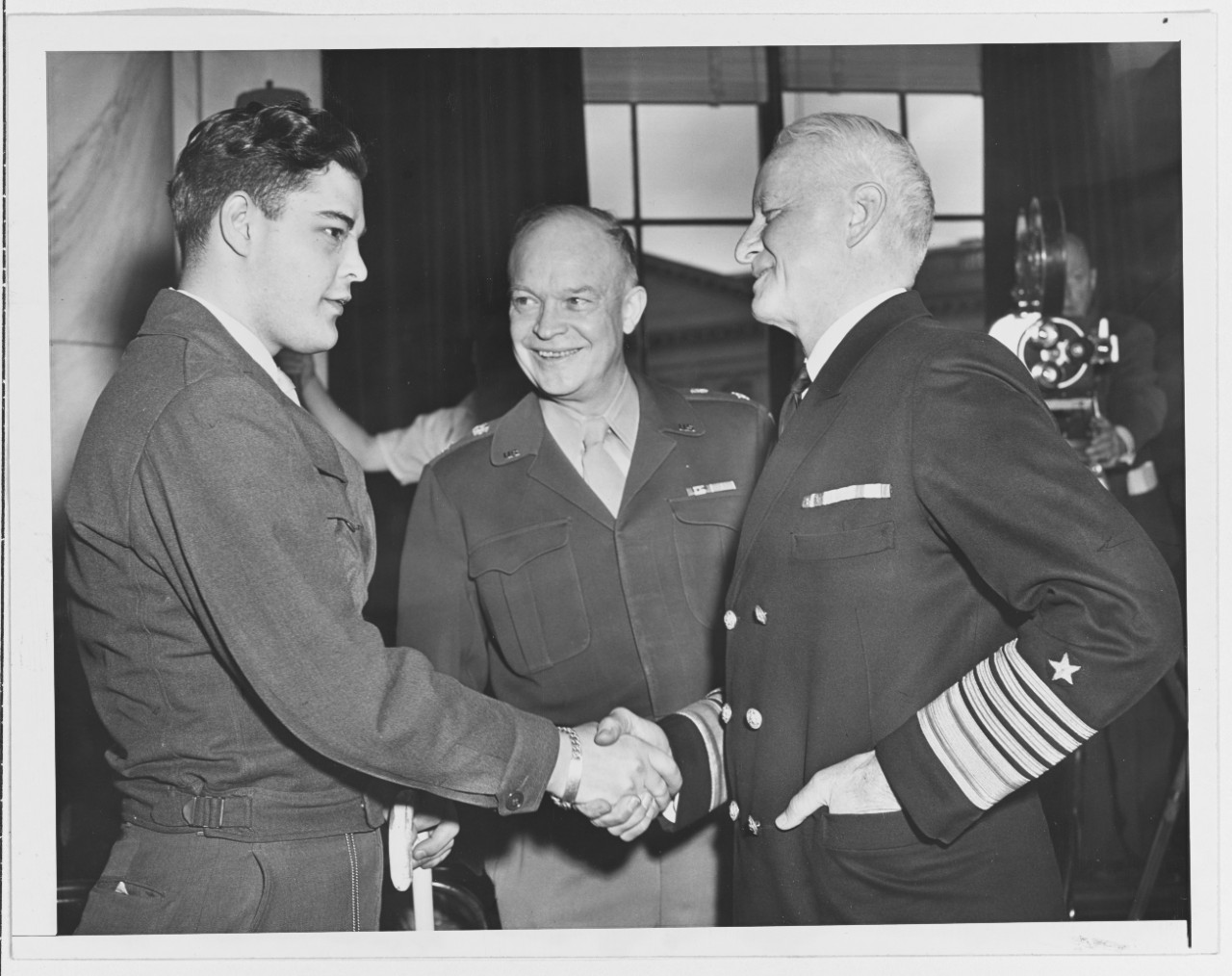 Nimitz, Eisenhower, and Wounded Veteran