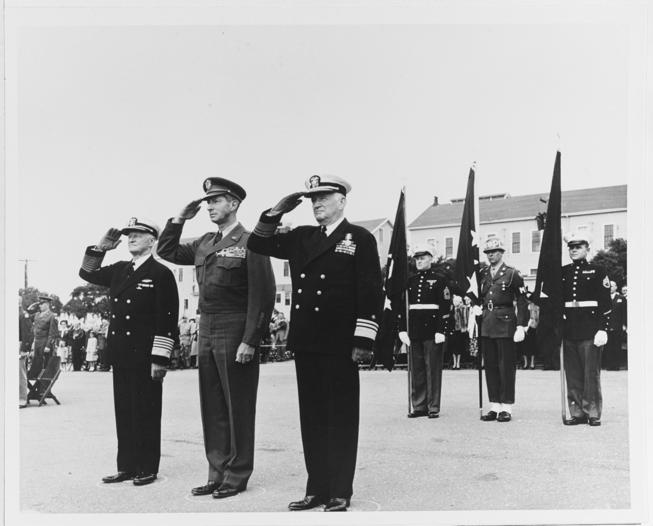 Nimitz at Retreat Ceremony